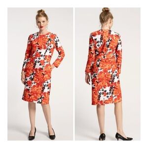 Frances Valentine | Caroline Rose Floral Dress In Red Oyster | 0